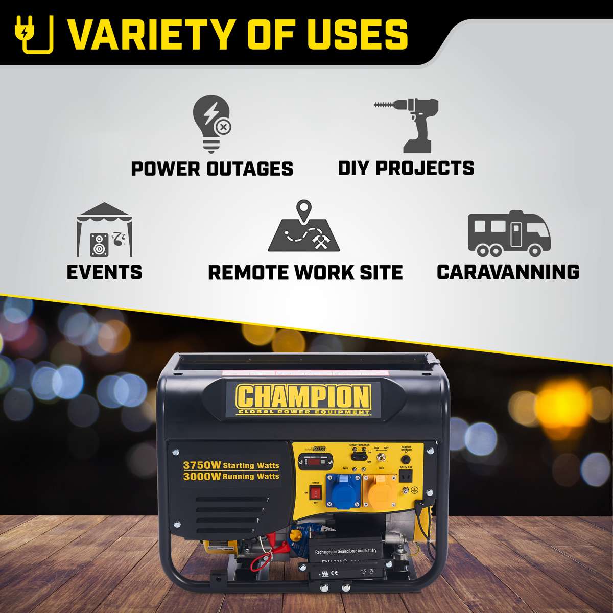 Champion 3500 Watt Petrol Generator