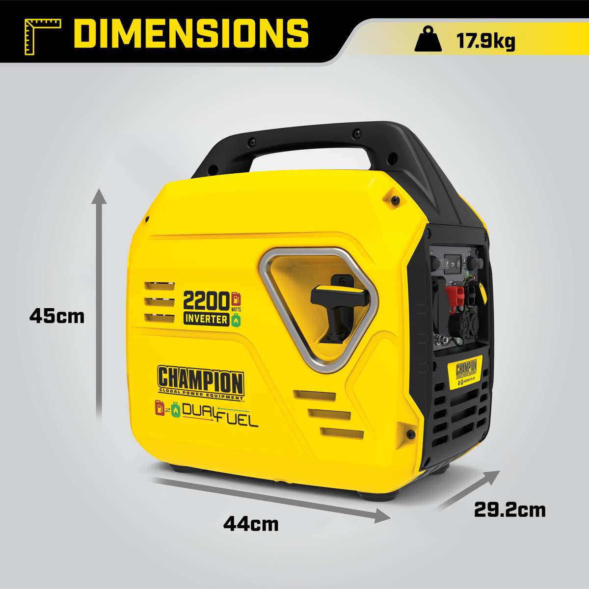 Champion 2200 Watt LPG Dual Fuel Inverter Generator