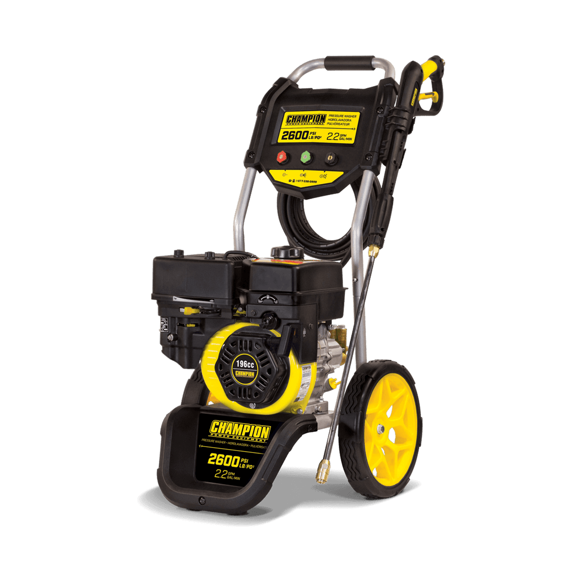 Champion Petrol Pressure Washer 179 Bar (2600 PSI) 8.3 LPM