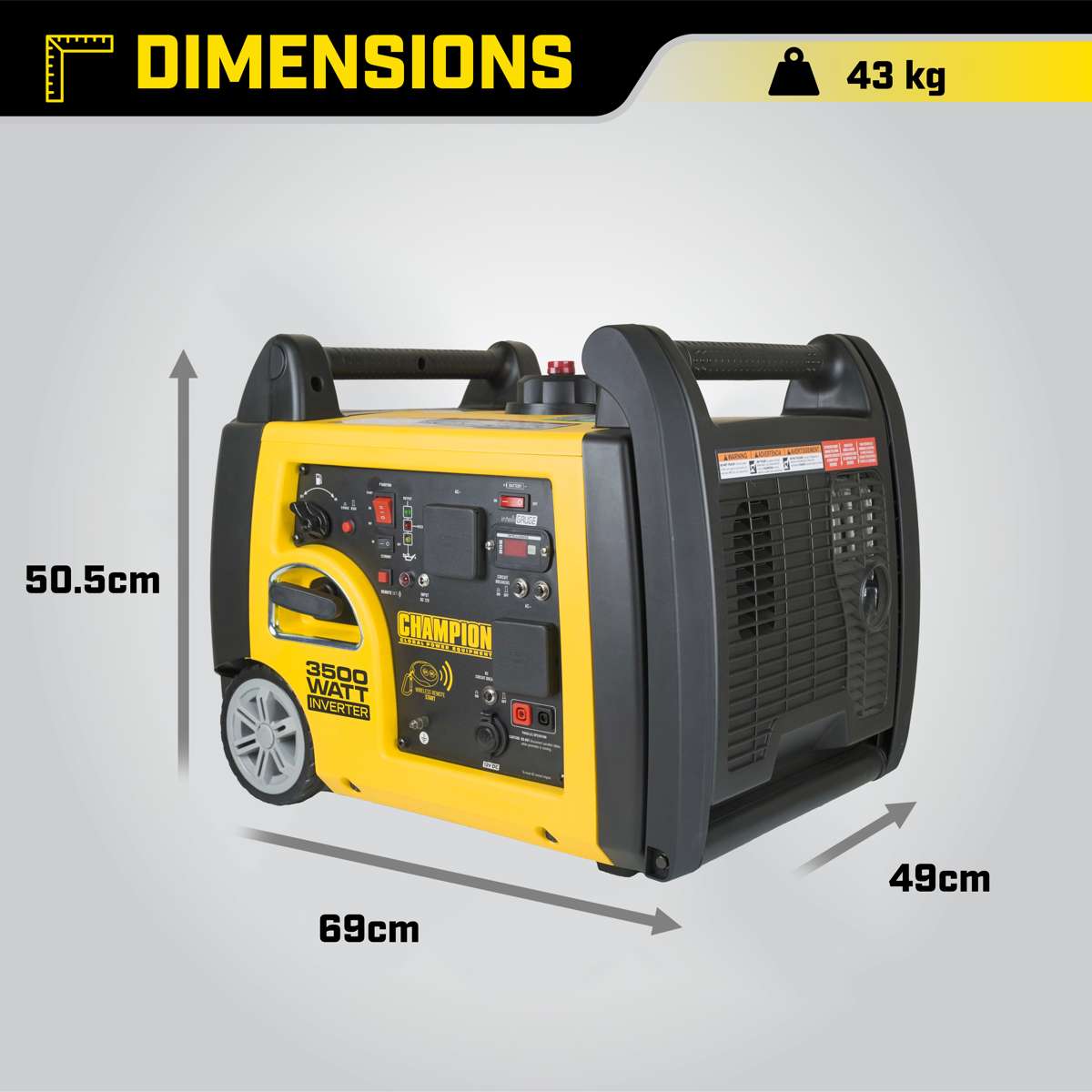 Champion 3500 Watt Inverter Petrol Generator Premier
