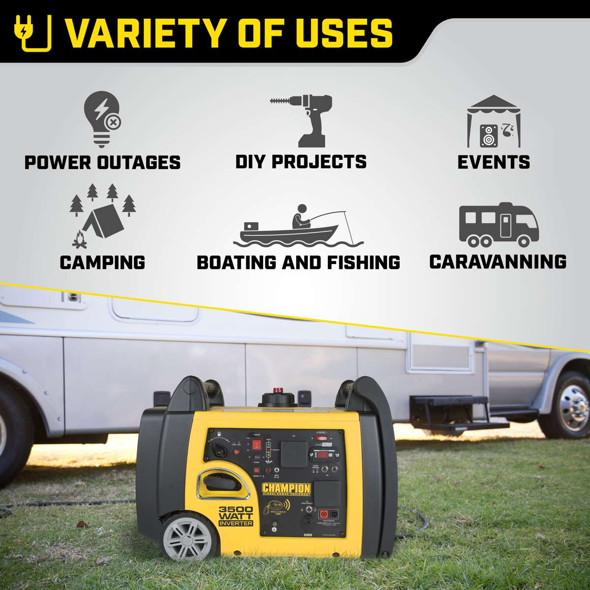 Champion 3500 Watt Inverter Petrol Generator Premier