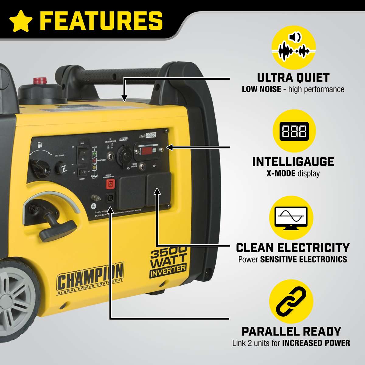 Champion 3500 Watt Inverter Petrol Generator
